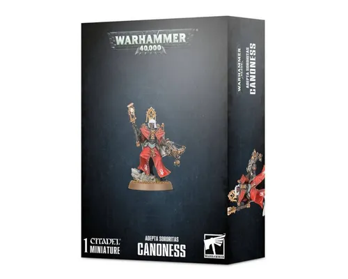 Warhammer 40.000 - Adepta Sororitas Canoness Miniatur - 40K Miniaturen, enthält alle Teile zum Bau einer unbemalten Canoness, ideal für Sammler und Hobbyisten, die ihre Kreativität entfalten möchten.