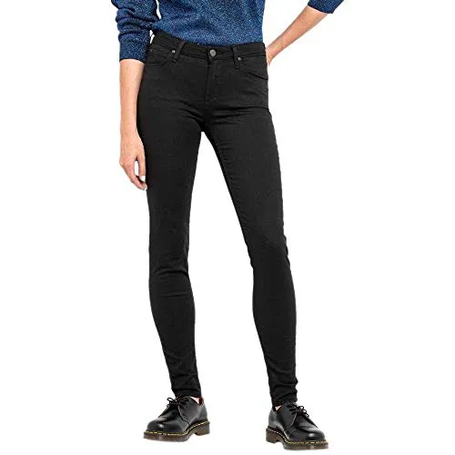 Lee Damen SCARLETT' Skinny Jeans, , Schwarz (Black Rinse), 26W / 33L