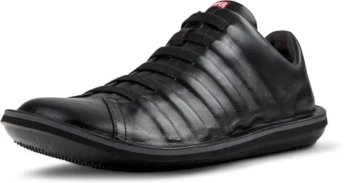 Camper Herren Beetle 18751 Sneaker, Schwarz 048, 45 EU - Herren-Sneaker aus Leder mit elastischen Schnürsenkeln, anatomischer Passform und leicht flexibler Konstruktion für optimalen Tragekomfort.
