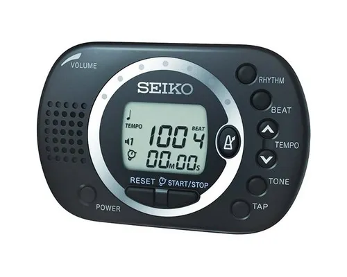 Seiko Metronom DM-110 Digital - Präzision für Musiker - Digitales Metronom mit Tap-in Funktion, ideal für Musiker. Bis zu 250 bpm, zwei Signaltöne und lange Batterielaufzeit von bis zu 160 Stunden.