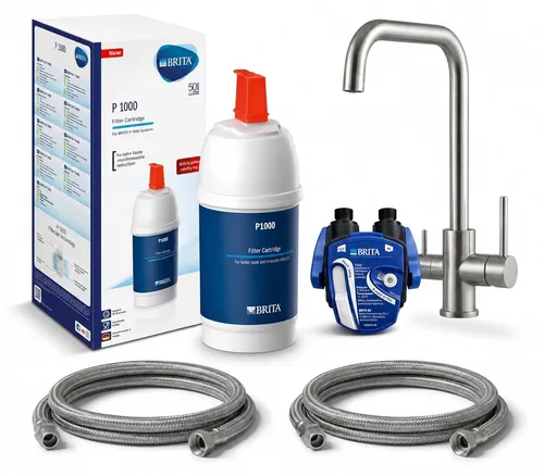 VANTO INOX 3 Wege Wasserhahn Küche Set – Edelstahl 304 mit BRITA Filter