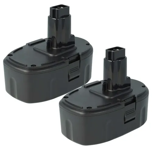 vhbw 2x Akku kompatibel mit Dewalt DC527 FlashLight, DC520KA, DC527 Flash light, DC530KA, DC546K, DC545K, DC550 Werkzeug (3000 mAh, Li-Ion, 18 V)