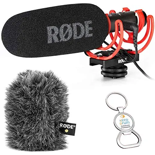 Rode Videomic NTG Kamera-Mikrofon + WS11 Fell-Windschutz + keepdrum Flaschenöffner
