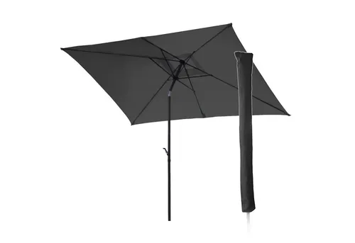 SVITA Sonnenschirm 3x2 m mit Schutzhülle - Robuster Balkonschirm mit Kurbelmechanismus und integriertem Belüftungssystem für optimalen Sonnenschutz und einfache Handhabung - ideal für Garten, Terrasse und Balkon.