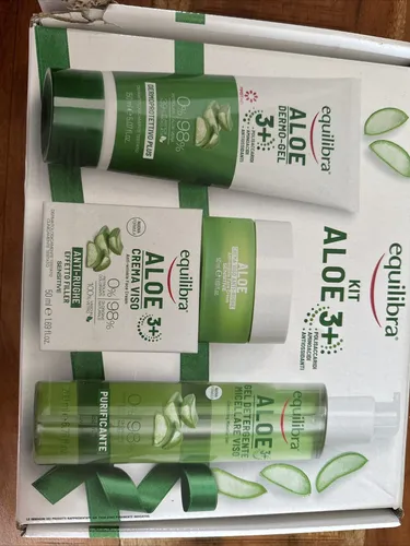 Equilibra Gesichts-Set, Aloe Dermo-Gel 3+ Dermoprotektoren Plus, Aloe