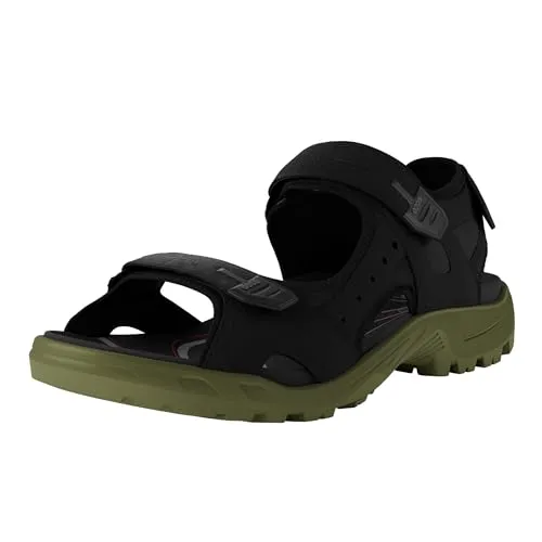 ECCO Yucatan Sport-Sandalen für Herren - Schwarz/Eichel, 39.5/40 EU - Wanderschuhe mit weichem Nubukleder, 3-Punkt-Verstellbarkeit und exzellenter Dämpfung für höchsten Gehkomfort auf jedem Terrain.