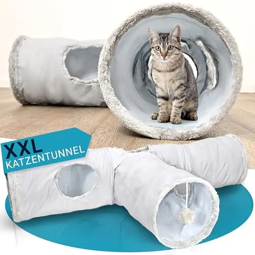 PFOTENGUT® Katzentunnel XXL [für kleine und große Katzen] von PFOTENGUT