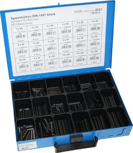 Dresselhaus Werkstatt-Set Spannhülsen DIN 1481 - Zubehör für Elektrowerkzeug, schwere Ausführung für maximale Stabilität und Zuverlässigkeit bei der Anwendung.