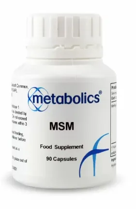 Metabolics MSM Kapseln - 90 Stück - Nahrungsergänzungsmittel für Energieproduktion, mit hochwertigem Methylsulfonylmethan (MSM) in neutralem Geschmack, ideal für mehr Vitalität.