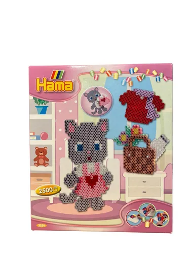 Hama Bügelperlen midi Anziehkatze | Geschenkpackung 2.500 Bügelperlen | NEU