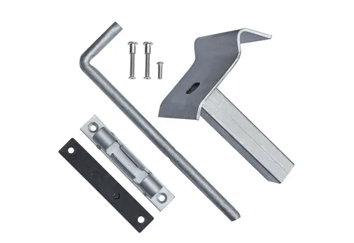 Auflaufbock-Bodenschieber Set für Tore - Tore-Zubehör Set mit Bodenschieber und Auflaufbock, feuerverzinkt für hohe Langlebigkeit und einfache Installation.