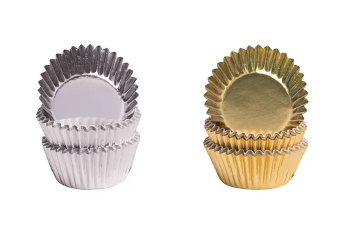 Demmler Pralinienförmchen 150St. - Kapseln Silber + Gold Muffin Praline Backdeko
