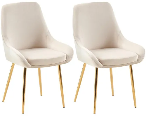 furnicato Esszimmerstuhl Set Elmira 86x50x53 cm creme (1 St)
