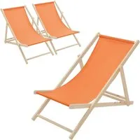 ECD Germany Gartenliege Holz Beachstuhl - Klappbare Strandliege im 3er Set - Liegen Kategorie: Hochwertige Kiefernholz-Liegen mit verstellbarer Höhe für maximalen Komfort, ideal für Garten, Balkon oder Strand. Wetterfest, platzsparend und leicht transportierbar.