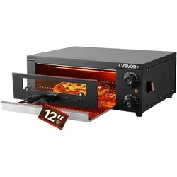 VEVOR elektrischer Pizzaofen 30 cm – Tischpizzaofen mit Temperaturregelung