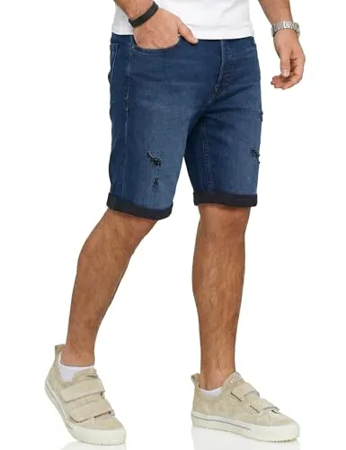 JACK & JONES Infinity Herren Jeans Shorts Rick Bermudas - Herren-Shorts in used look, ideal für lässige Sommer-Looks und bequem für Schule oder Stadtbummel. Aus der exklusiven INFINITY-Kollektion mit Maschinenwäsche.