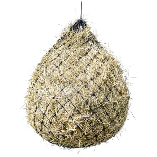 Equinate Heunetz Balenet mit stabilen Aufhängeringen - Das 5x5cm engmaschige Heunetz Balenet verlängert die Fresszeit Ihrer Pferde und verhindert Futterneid. Ideal für Boxen, Weiden und Anhänger, überzeugt es mit robustem Material und einem Fassungsvermögen von ca. 5kg.