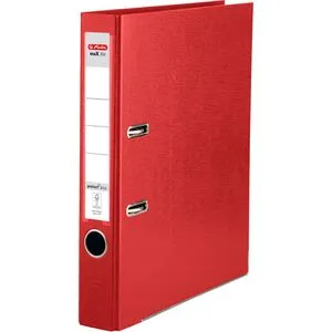 Herlitz Ordner 10834737 maX.file protect plus, PP, A4, 5cm, Kunststoffordner, rot