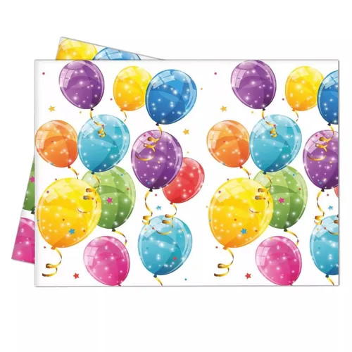 Obrus plastikowy Sparkling Balloons 120x180cm Godan 5201184881514