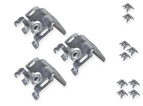 EFIXS Universalträger (Jalousieträger) (3 Stück) für Wand- oder Deckenmontage für Aluminium-Jalousien mit 25mm Oberschiene