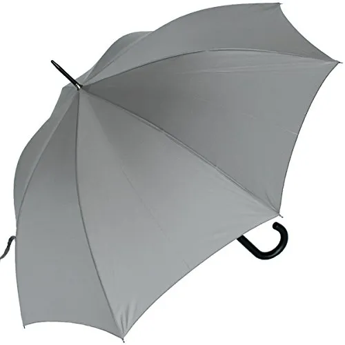 RS-Stockschirm groß stabil für Damen und Herren mit Automatik- grau