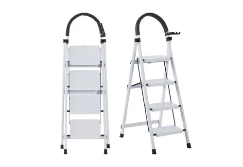 FOXSPORT Stehleiter ARK10, Trittleiter, Haushaltsleiter 3-5 Stufen, Klappleiter, Multifunktionsleiter, Arbeitsleiter klappbar, bis 150 kg, stabil