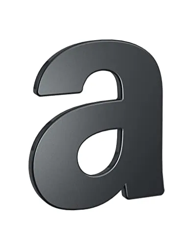 BASI | Hausnummern aus Stahl in Anthrazit | Zahlen 0-9 | Buchstaben a