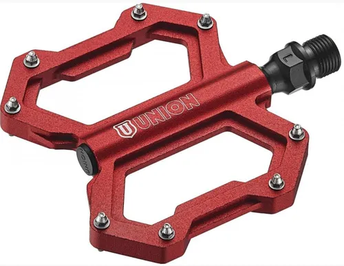 Union Pedal SP-1210 mit Trittstäben - Plattform-Pedal in Rot, leicht und robust mit 304 g, ideal für optimalen Grip und Kontrolle beim Radfahren.