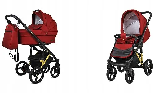 BabyLux® Kinderwagen Set 2 in 1 in rot von Babylux