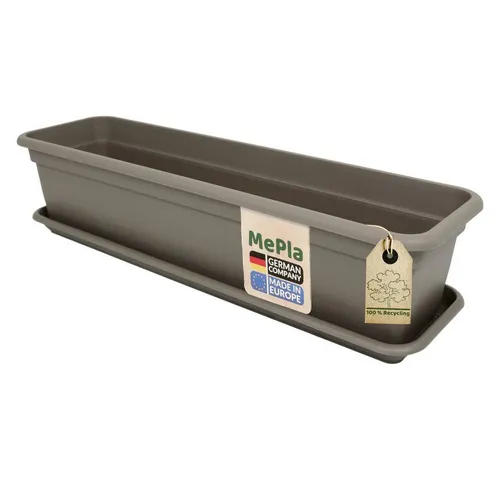 Heimwerkercenter Balkonkasten MePla Balkonkasten Balcony 40cm, Untersetzer - Taupe -