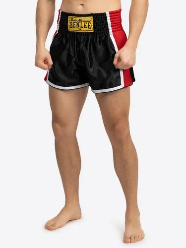 Benlee Herren Thaibox-Hose Brockway Black M - Box-Shorts für Herren, aus 100% Polyester für optimalen Komfort, mit elastischem Bund für perfekten Sitz und stylischem Logo.