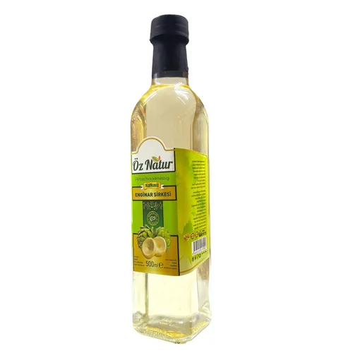 Öz Natur Handgemachter Artischockenessig 500ml - Essig aus 100% Artischocken, alkoholfrei und halal-zertifiziert, perfekt für kreative Dressings und marinierte Gerichte.