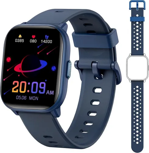 IOWODO Smartwatch mit Bluetooth-Telefonie, 1.85