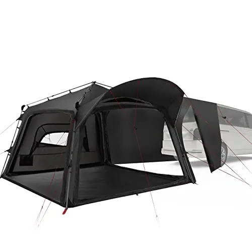 qeedo Quick Base Backdoor universal Heckzelt für Bus, Van, PKW, inkl. Schleuse mit Zipper, Sekundenzelt mit Quick Up System