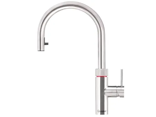 QUOOKER Flex Küchenarmatur mit COMBI Reservoir - Edelstahl & 7 Jahre Garantie - Armaturen: Quooker Flex bietet warmes, kaltes und kochendes Wasser in einem. Der flexible Zugauslauf sorgt für müheloses Reinigen und maximale Sicherheit beim Gebrauch.