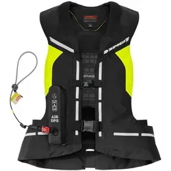 Spidi Air DPS Airbag Weste, schwarz-gelb, Größe XL für Männer - Hochwertige Motorradfahrer Weste mit aufblasbarem Schutzsystem, das für zusätzlichen Komfort und Sicherheit sorgt. Ideal für den professionellen Einsatz auf der Straße.