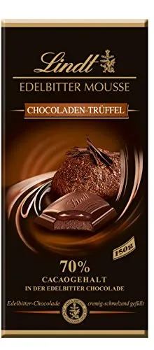 Lindt Edelbitter Mousse Chocoladen-Trüffel Tafel, 70% Cacaogehalt in der Chocolade, 13er Pack (13 x 150 g)