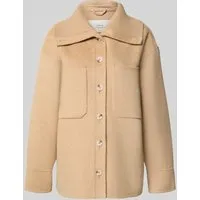 OPUS Damen Jacke JOSIA Overshirt Caramel, 38 - Funktionsjacken mit breitem Strickkragen, kombiniert lässigen Chic und hochwertige Materialien für ein angenehmes Tragegefühl – ideal für stilbewusste Frauen.