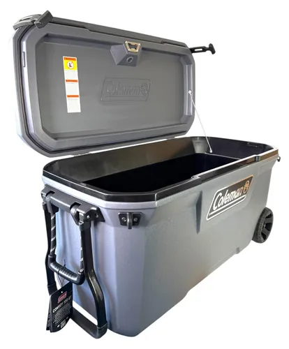 Coleman Convoy 100qt Wheeled Kühlbox - Geräumige 100qt Kühlbox mit Rollen, ideal für Camping und Outdoor-Aktivitäten, hält Lebensmittel und Getränke stundenlang kühl.