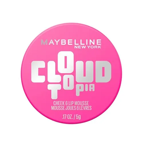 Maybelline New York Cloudtopia Wangen- & Lippen Mousse, 2-in-1 Blush & Lippenfarbe für 14H Halt, Luftig-leichte Textur & mattes Finish, Nr. 04 Pink Daydream, 5g