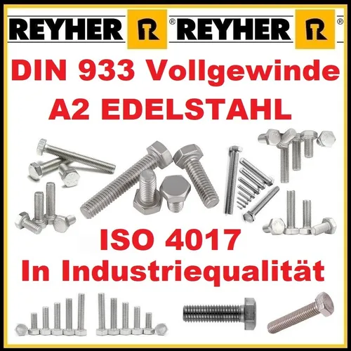 STÜCK M8 x 25mm Sechskantschraube DIN 933 ISO 4017 Edelstahl A2 Vollgewinde 10