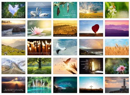 Edition Seidel Set 25 Postkarten Bibelverse und Bibelzitate - Karten mit Sprüche