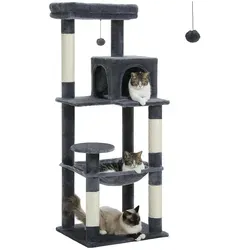 Purpurra Katzenbaum für große Katzen mit Hängematte