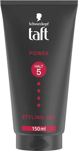 Schwarzkopf TAFT Gel Power (150 ml), Haargel für bis zu 48 Stunden starken Halt, sanft zu Haar und Kopfhaut, veganes, Gel
