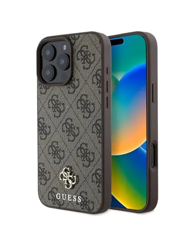 CG Mobile Guess HC Handyhülle für iPhone 16 Pro Max - Langlebige, stoßfeste Handyhülle aus PU-Leder, kompatibel mit MagSafe, bietet ultimativen Schutz und eleganten Look für Ihr iPhone 16 Pro Max.