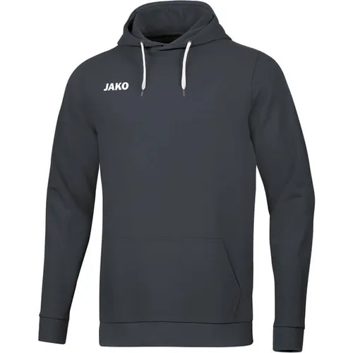 JAKO Kapuzenpullover Hoodie Base (70% Bio-Baumwolle) anthrazitgrau Herren - Hoodies für Herren aus 70% Bio-Baumwolle, weich und einlaufvorbehandelt. Ideal für Sport und Freizeit, mit lässigem Look durch Kontrastkordeln und praktischer Kapuze.