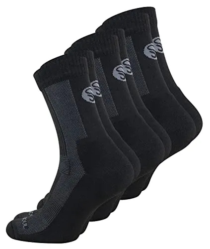 STARK SOUL Merino Socken 3 Paar - Sportsocken aus Merinowolle, atmungsaktiv und temperaturregulierend für optimalen Tragekomfort beim Wandern und Outdoor-Aktivitäten.