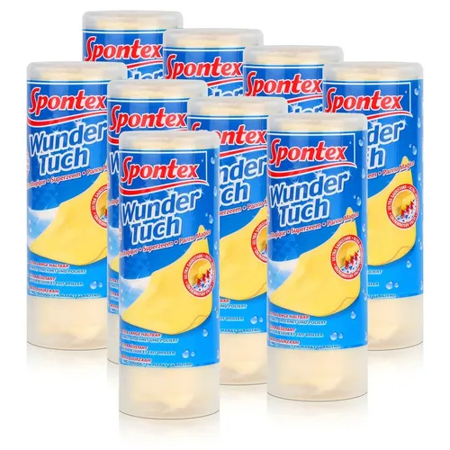 SPONTEX Wundertuch 9er Pack - Vielseitige Reinigungstücher - Die SPONTEX Wundertücher reinigen, trocknen und polieren effektiv in einem Schritt. Ideal für den täglichen Einsatz im Haushalt, garantieren sie strahlende Ergebnisse.