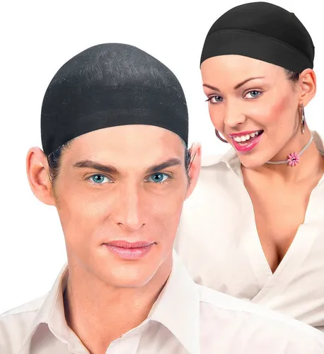 Widmann S.r.l. Kostüm-Perücke Set von 2 Haarnetzen für Perücken, Schwarz