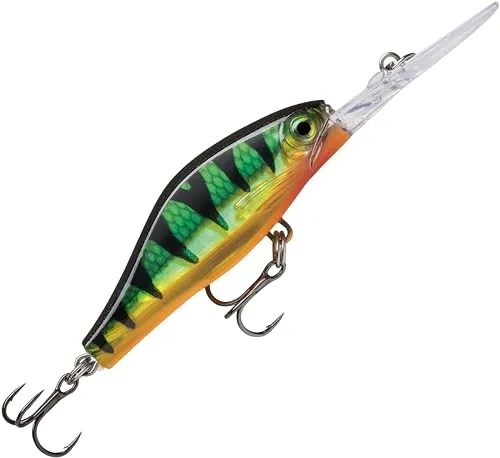 Rapala - Shadow Rap Jack Deep Angelköder - Angelzubehör - Süßwasser Spinnköder für Fried- und Raubfische - Hergestellt in Estland - Lauftiefe 3m - Fischköder 5cm, 5.7g - Legendary Perch